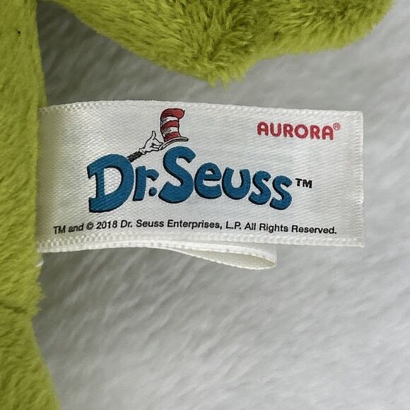 Dr. Seuss 9” Baby Grinch Who Stole Christmas Plush Aurora Stuffed Beanie - Picture 6 of 7